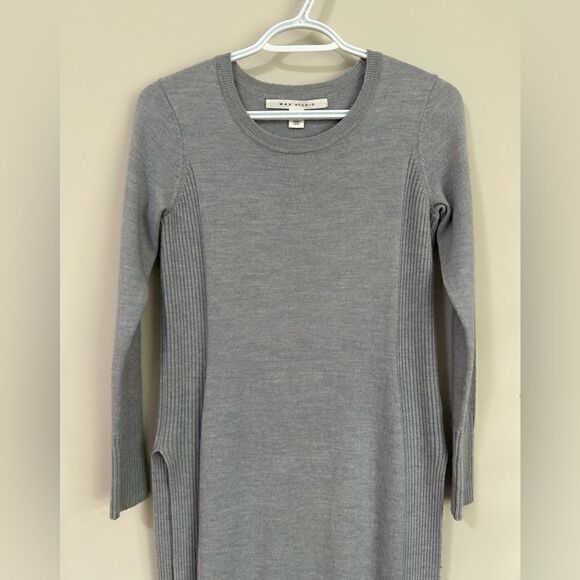 Max Studio Gray Long Sleeve Tunic - Picture 2 of 7